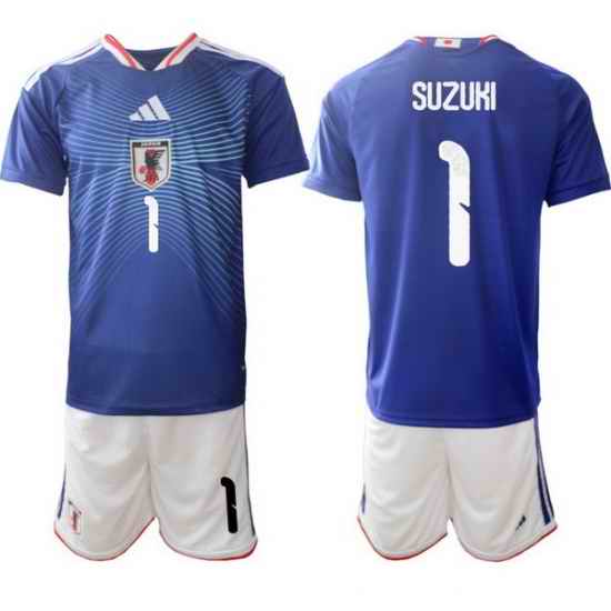 Men Japan 2026 Soccer Jerseys Blue #1 Junnosuke Suzuki